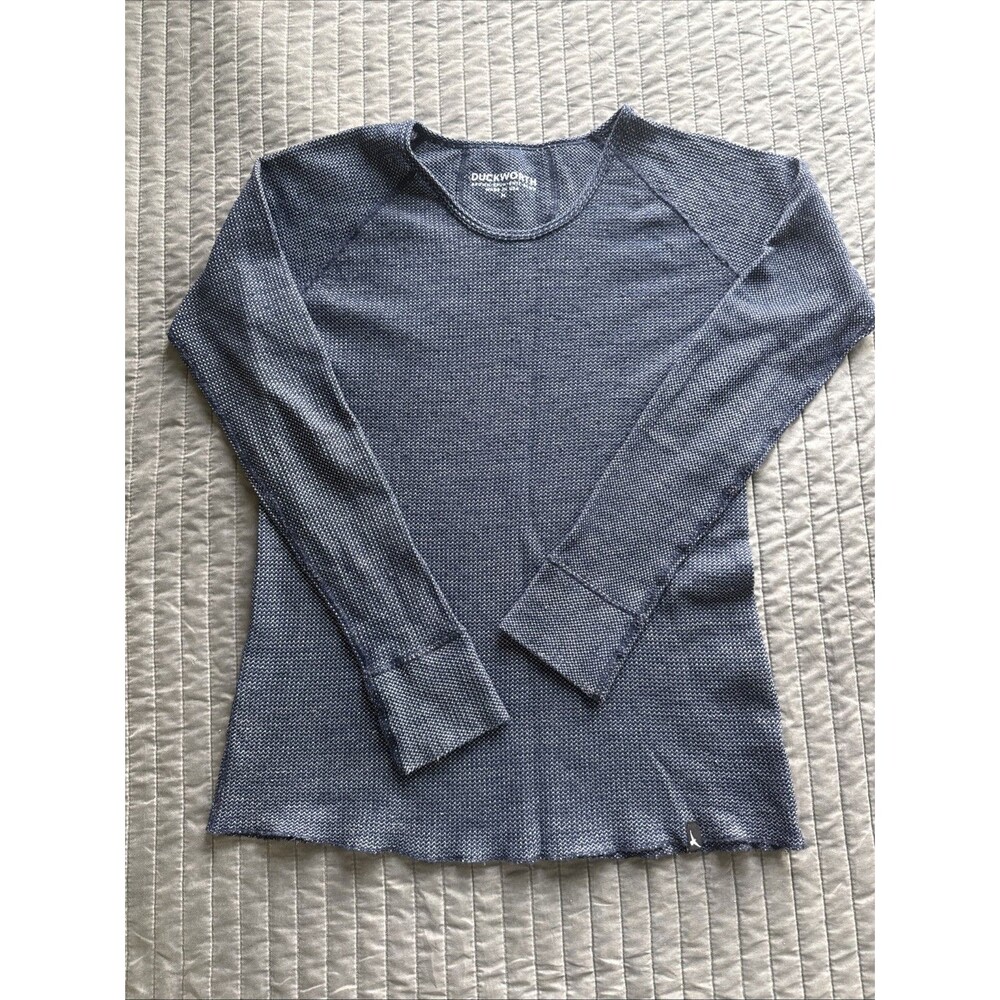 Duckworth Polaris Merino Wool Blend Long Sleeve Crew Woman’s Size Medium Blue
